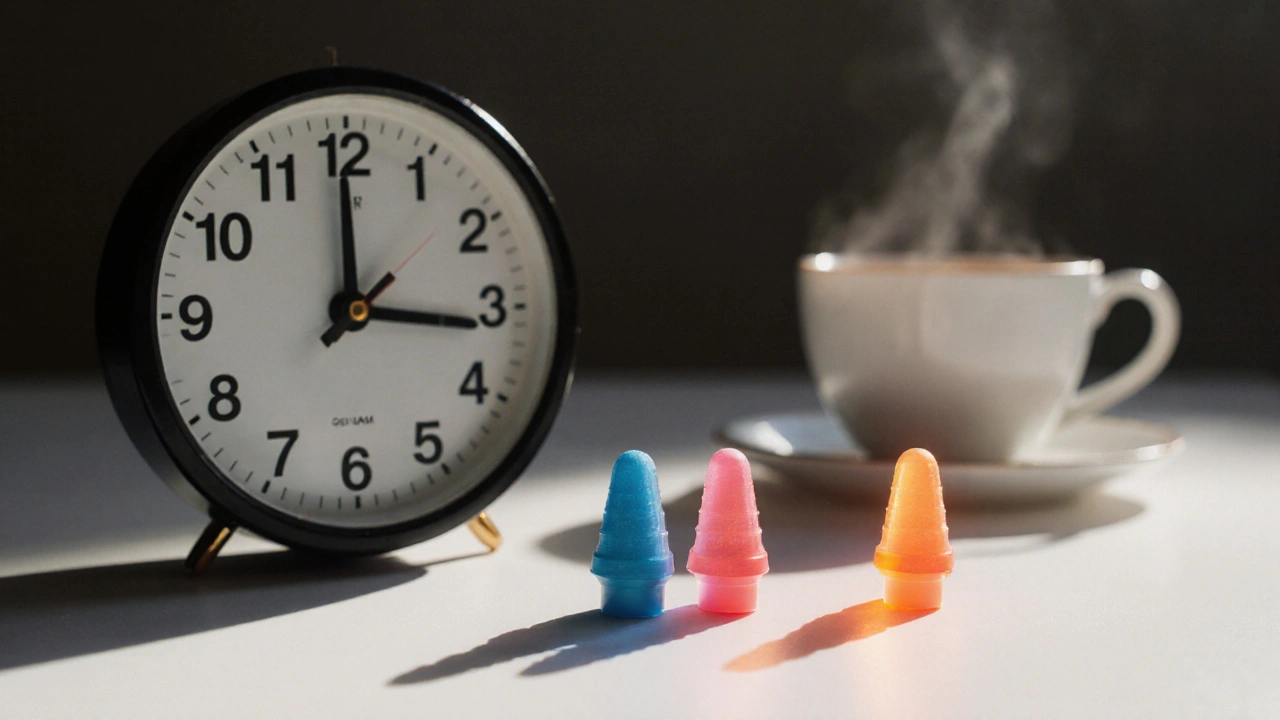 Zinklutschtabletten liegen neben einer Uhr – Timing ist entscheidend bei Erkältungssymptomen.