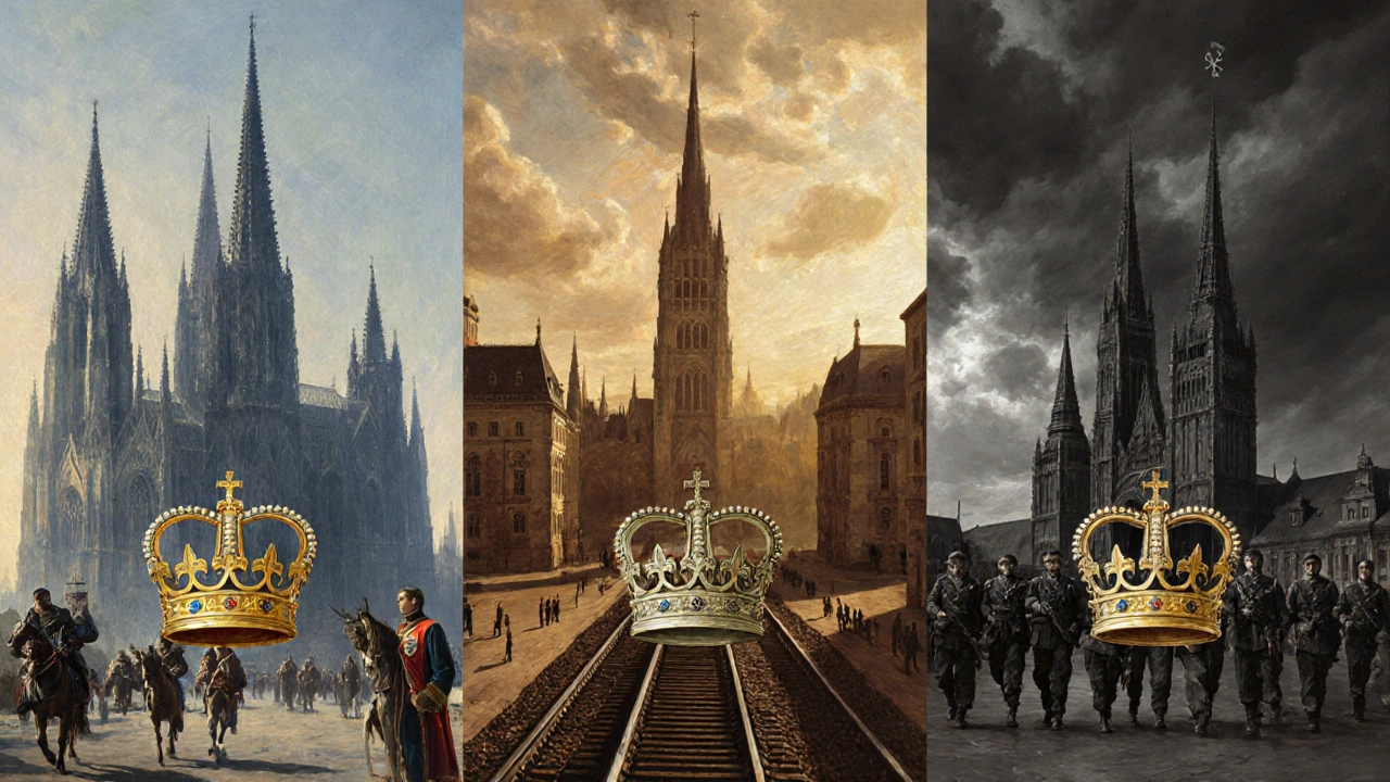 Triptychon der drei deutschen Reiche: Mittelalter, Kaiserreich und Drittes Reich