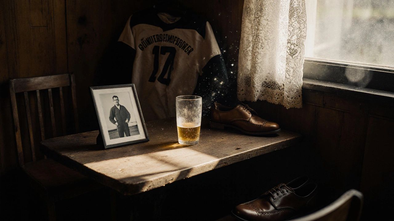 Innenaufnahme einer Kneipe in Oer-Erkenschwick mit Erinnerungsgegenständen an den Vater.