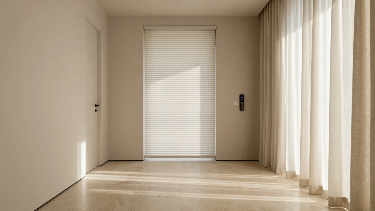 Flur mit nano-beschichtetem Steinboden und unsichtbarer Smart-Home-Technik