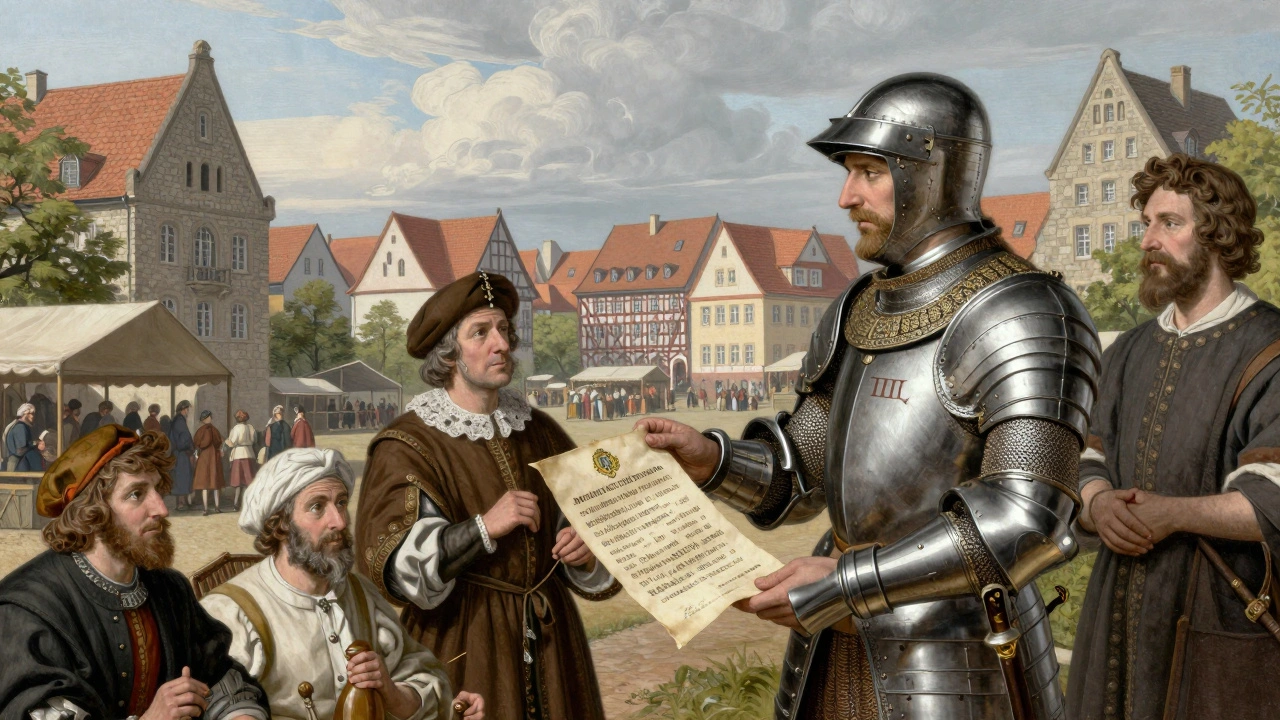 Markgraf Friedrich II. übergibt Stadtrechte an Händler und Handwerker am Spreeufer.