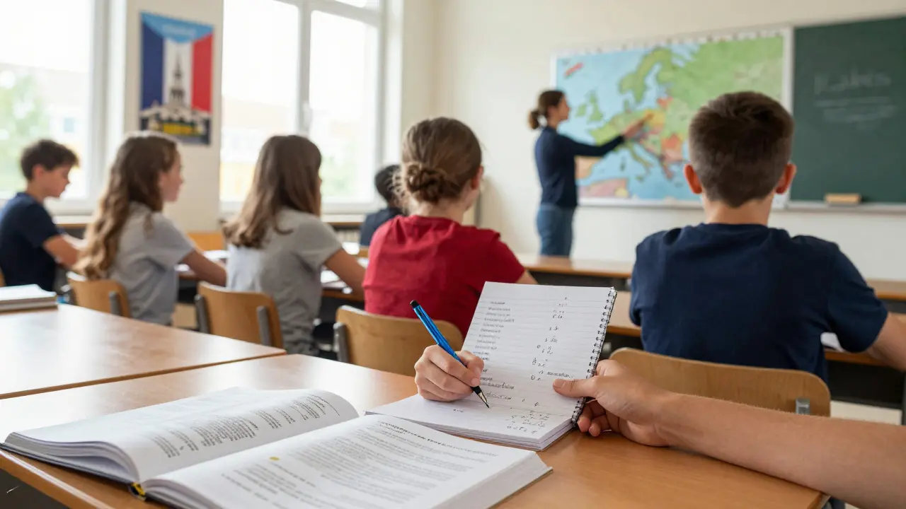 Was ist die zweite Sprache in englischen Schulen in Nordrhein-Westfalen?